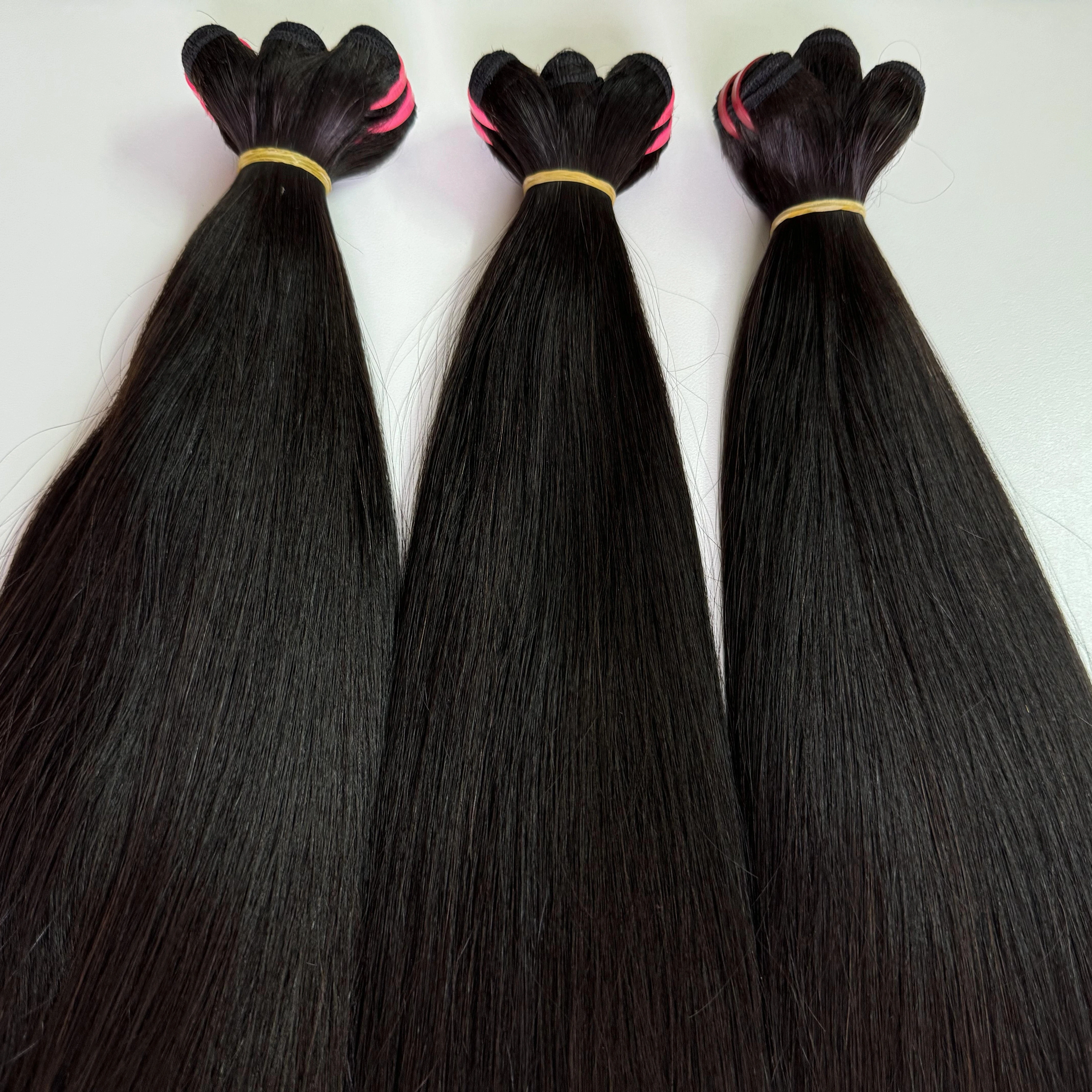 Hot Sale Human Remy Virgin Cuticle Hair Extensions Double Drawn Machine Weft Soft Loose Deep Waves Natural Curl Hot Selling HD