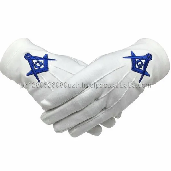 Masonic Gloves Masonic Knights Red Symbol Design