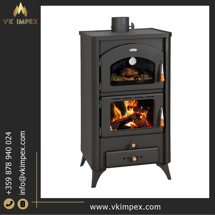 Factory Price 14.2 kW Room Heating Output Energy-Efficient Wood Burning Fireplaces with Oven from Bulgaria Origin Exporter