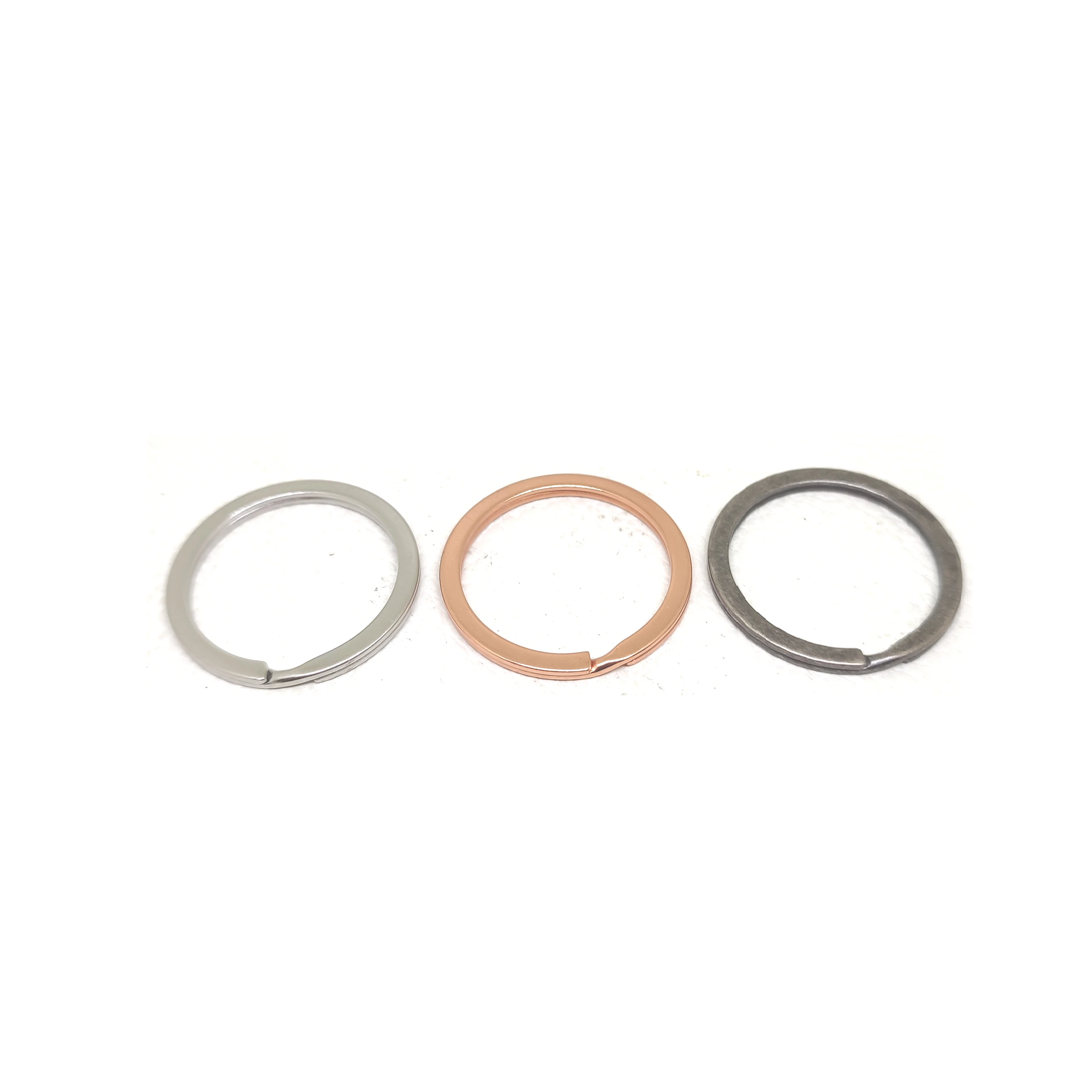 MING KEE METAL 25mm 26mm 1 inch Easy Open Opening Iron Metal Flat 25mm Key Ring