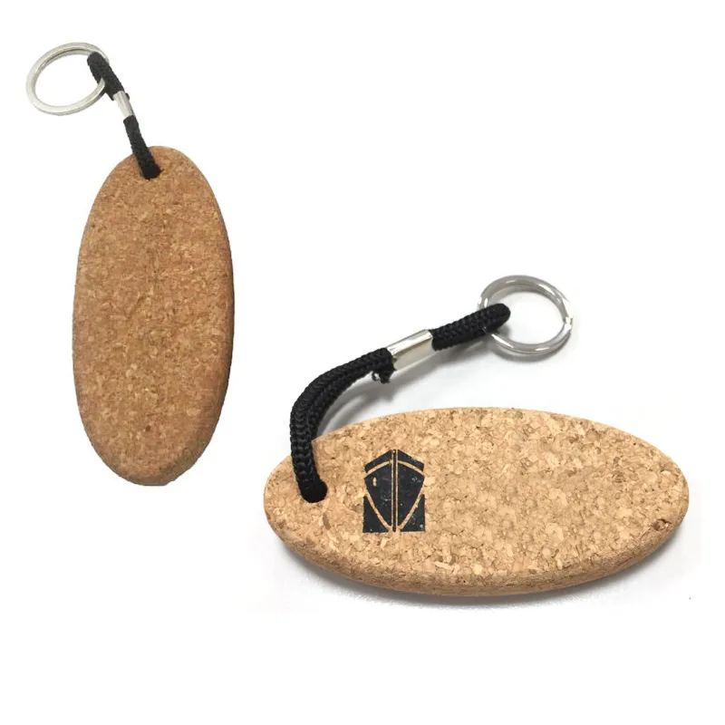 eco friendly surfing sailing souvenir gifts custom logo ball floating cork float keychain