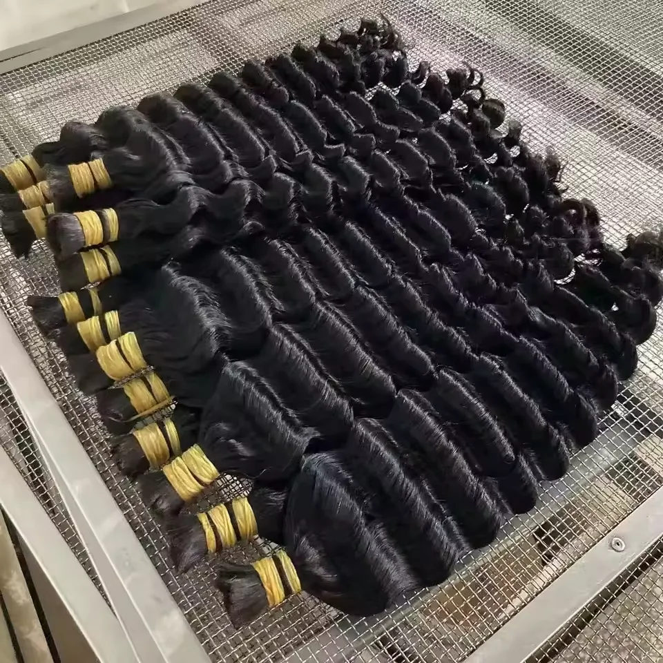 Deep Wave Bulk Human Hair For Braiding 100% Unprocessed Brazilian Virgin Human Hair Extensions