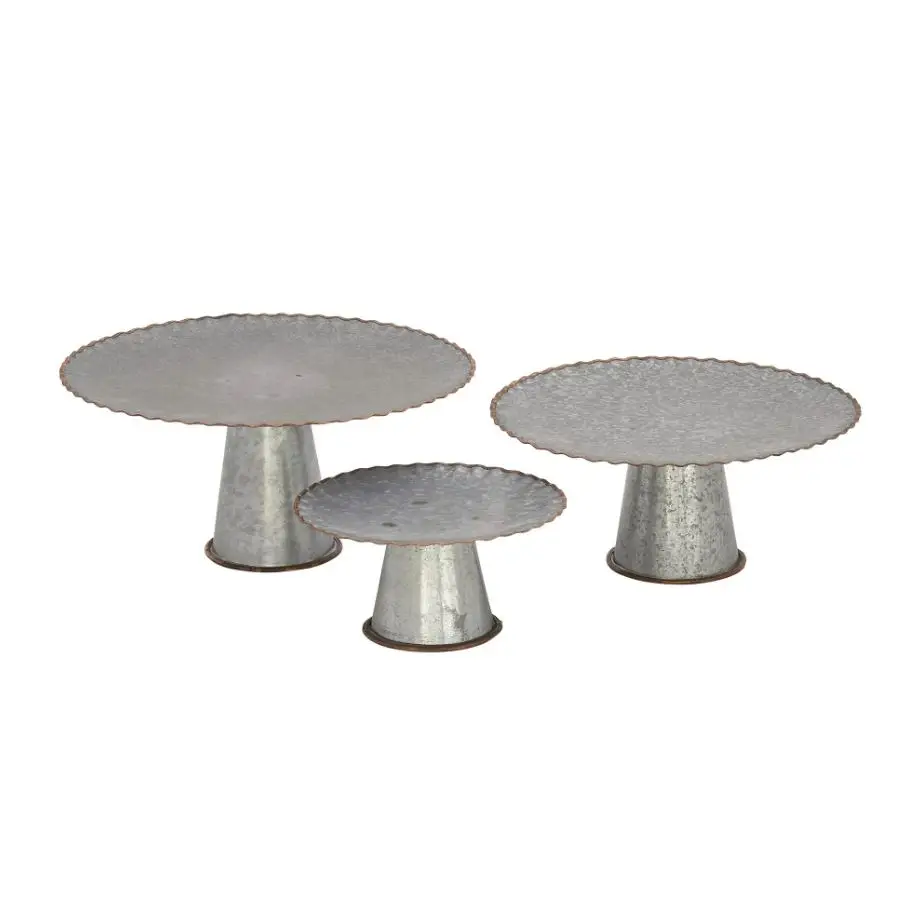 Beautiful galvanized metal cake stand serving cupcake display for wedding home hotel restaurant birthday party event decoration