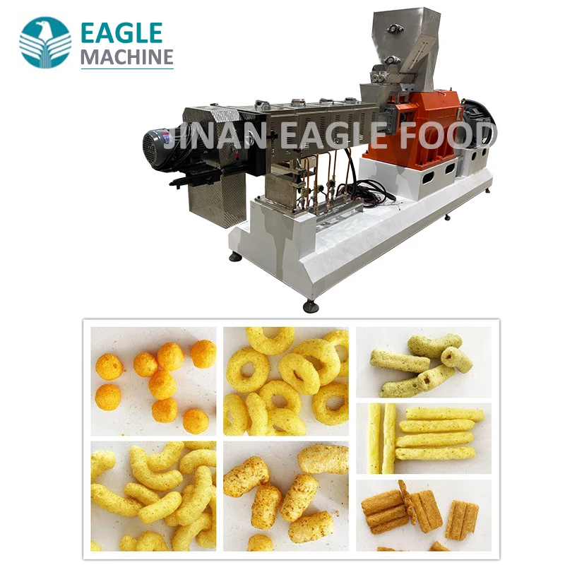 extrusion corn puffs/pop corn snack  human food production line making machine