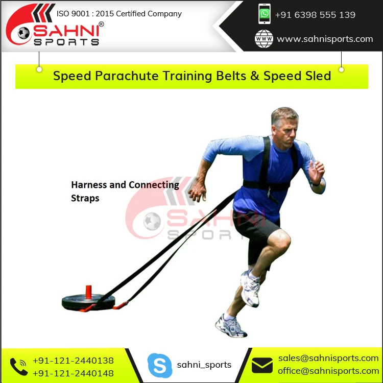 Best Quality Private Label Customized Speed/Soccer/Football Training Speed Parachute, Training Belts & Speed Sleds for Sale