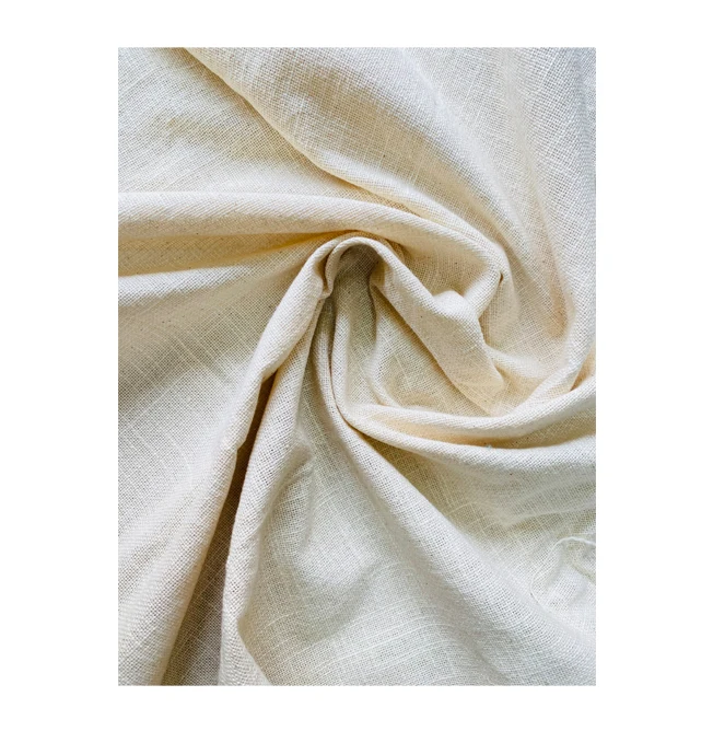 Factory Price Superior Quality Top Selling Lightweight Plain Dyed Pattern 100% Cotton Slub Fabric for Home Textile
