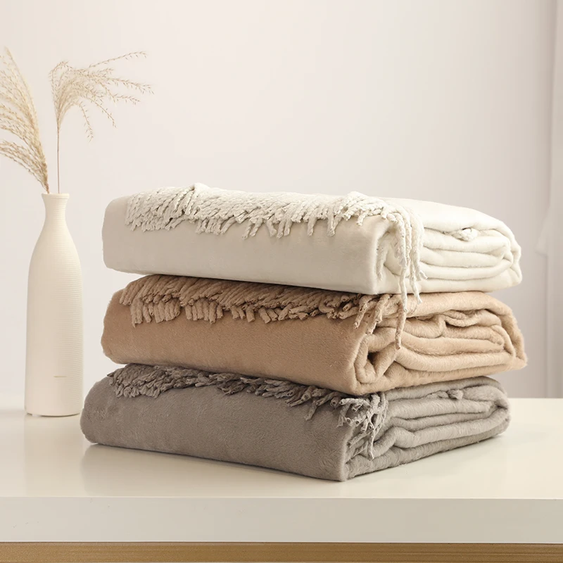 Factory Wholesale Keep Warm Soft Great Travel Wrap Scarf Lightweight Jacquard Design Organic Bamboo Fabric blanket For Holidays