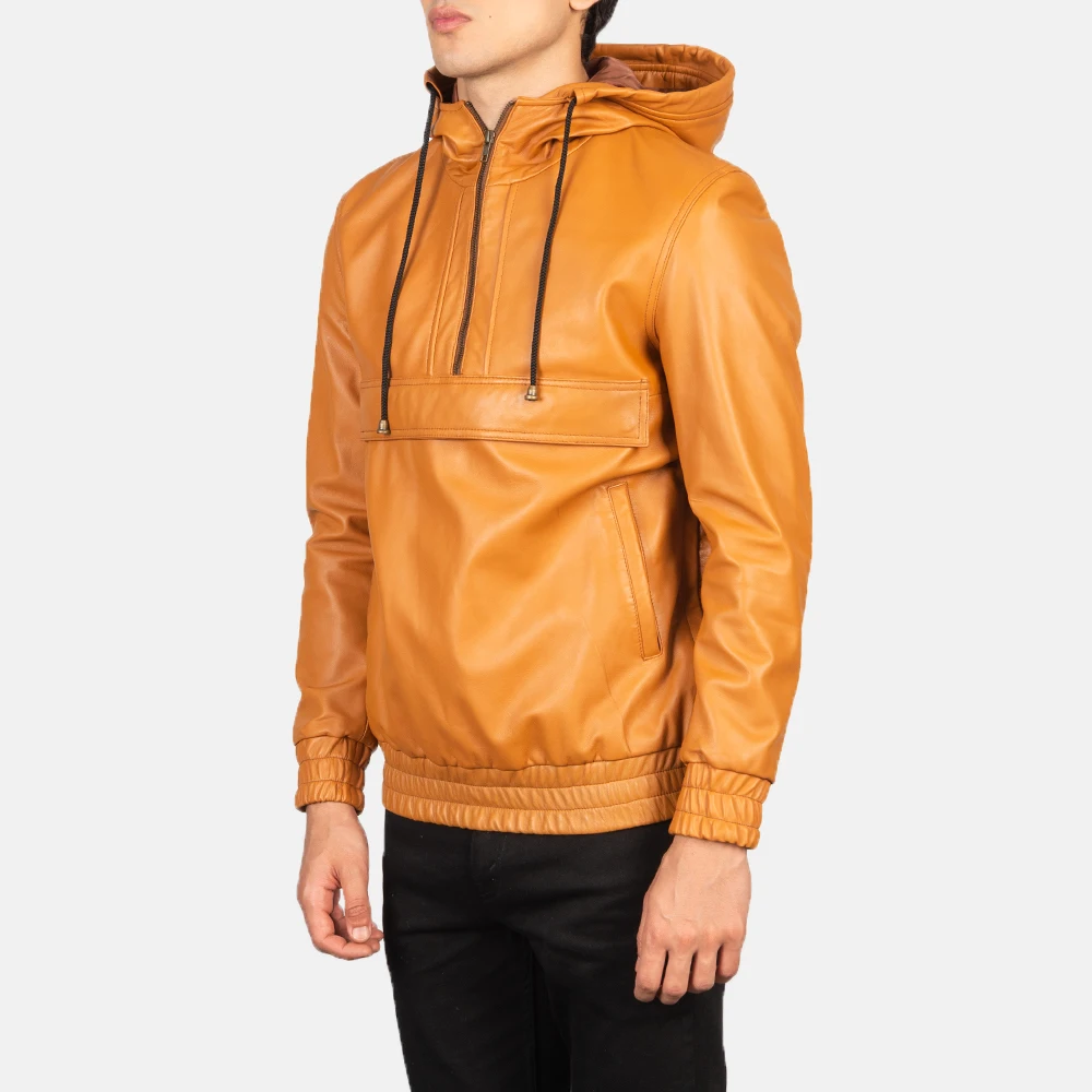Leather Jacket with Attached Fleece Hoodie Original Pure Premium Quality for Men/Top Quality Leather Jacket With Hood for Winter