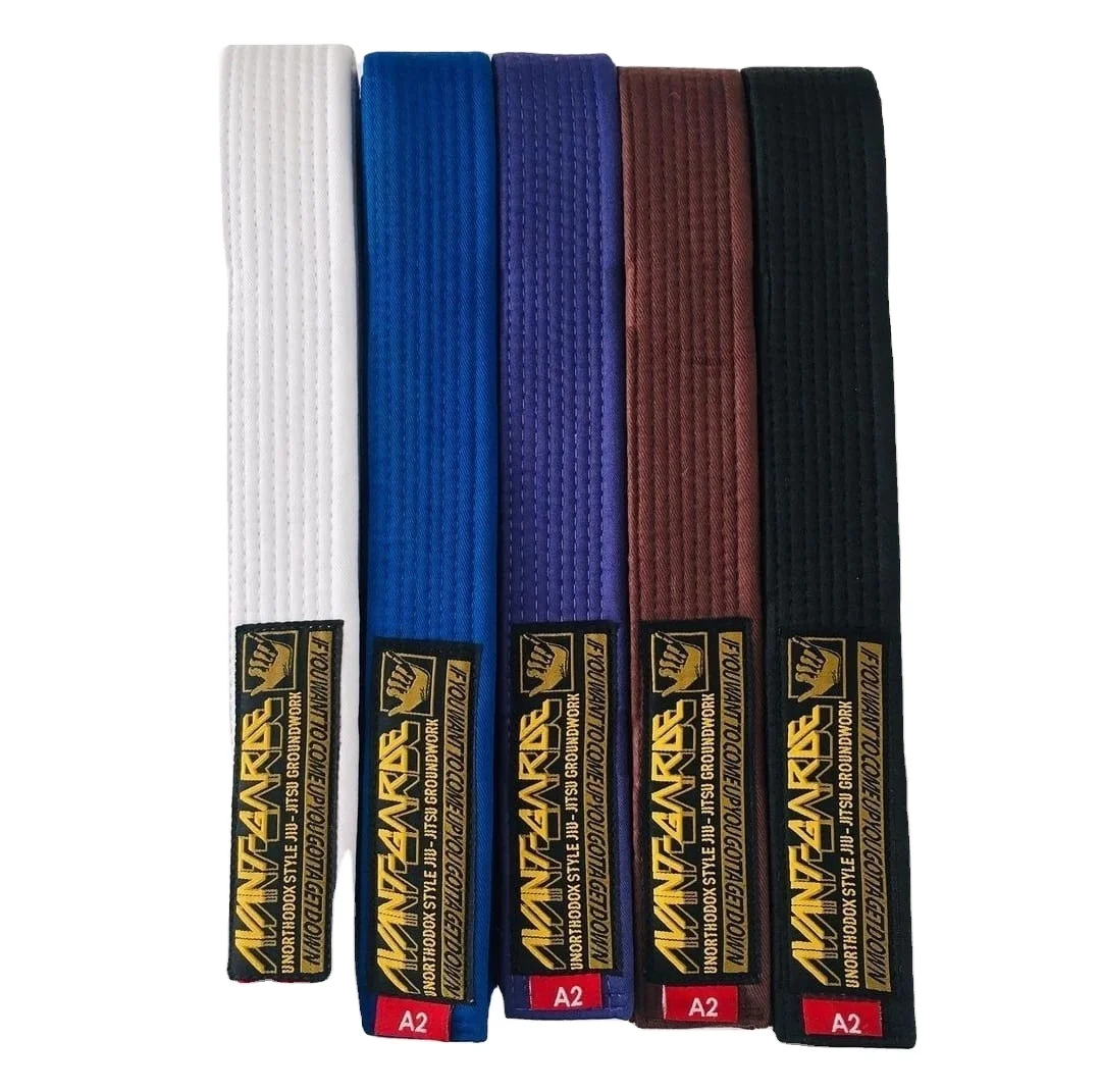 CUSTOM DESIGN WOVAN LABEL  BJJ BELTS /100% COTTON JIU JITSU BELTS/CUSTOM MADE COLOR BJJ BELT