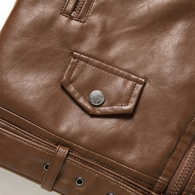 Women Faux Wool Fur Leather Jacket Winter Warm Thickness Lamb Fur Black Punk Zipper Pu Jacket Outwear Jacket