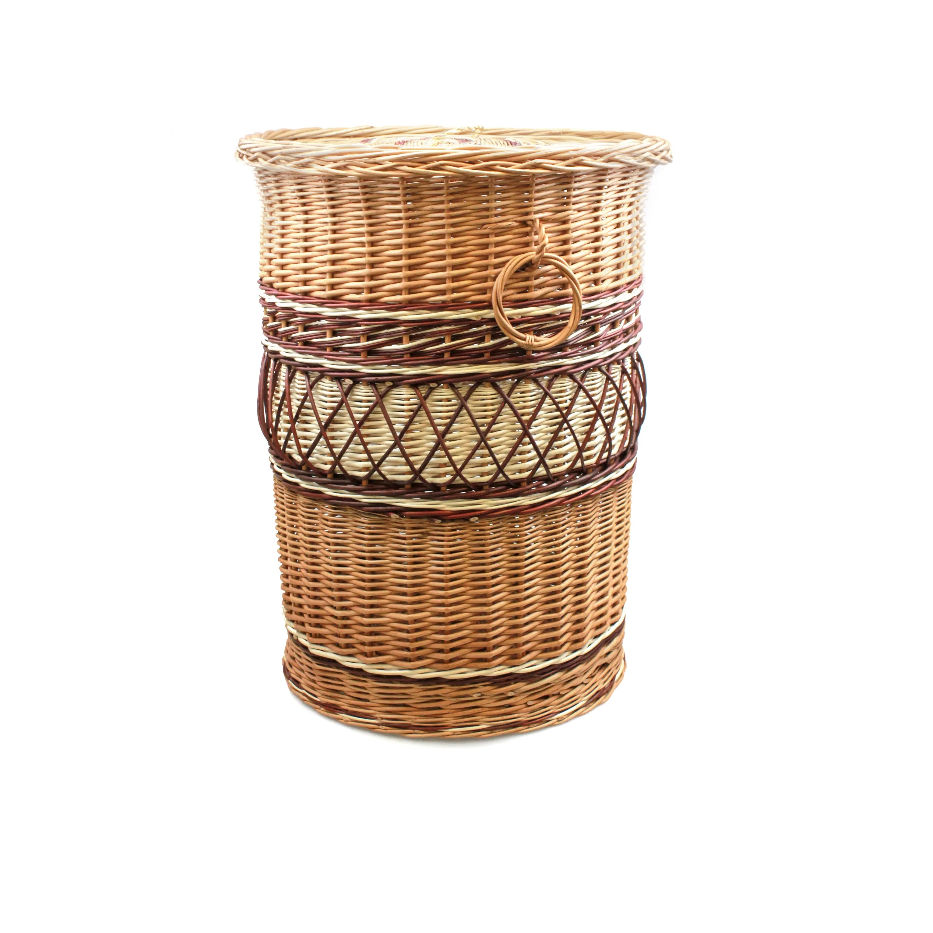 Woven Material Water Hyacinth Baskets for Cloth Storage Bamboo Laundry Basket Vintage Style Natural Sea grass Laundry Basket