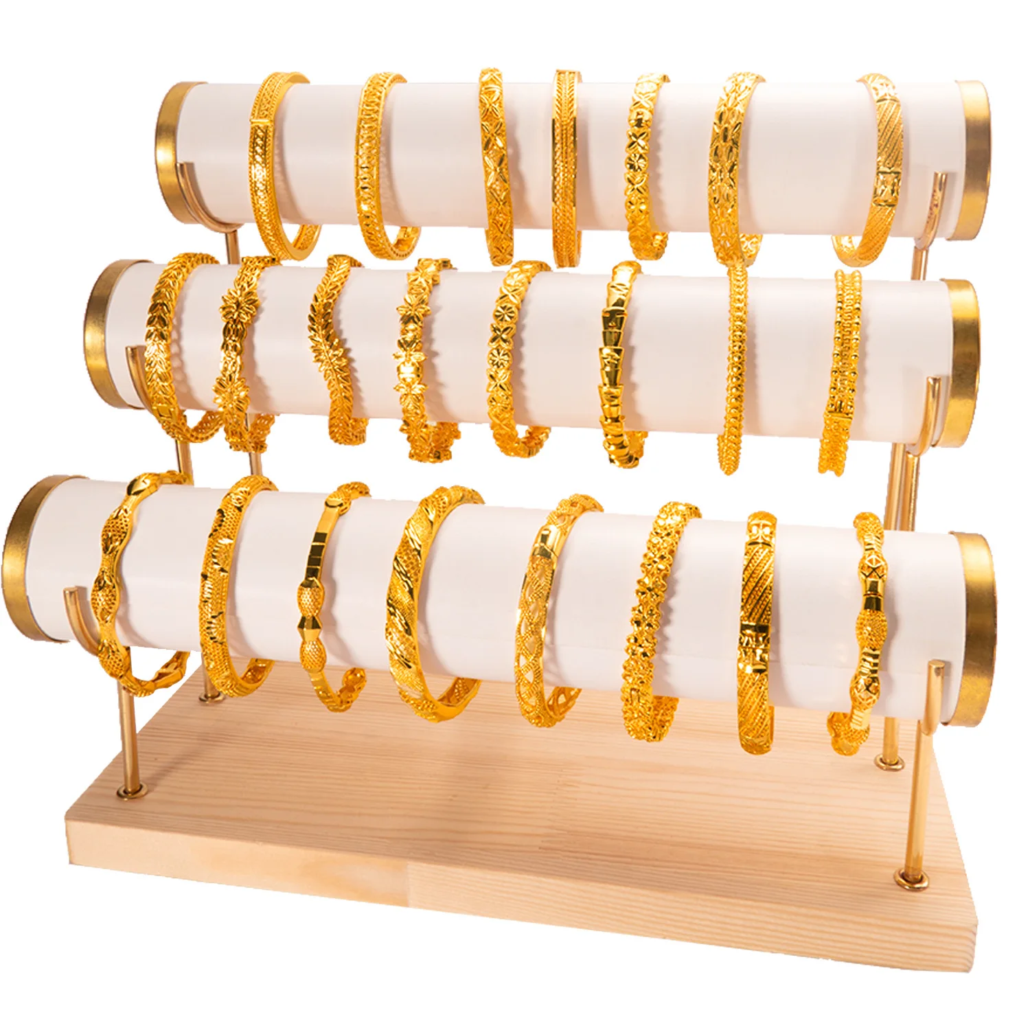 Wholesale New Dubai Bride Womens 24K Gold-plated Copper Gold Bangles 24k Nigeria Women Jewelry Bracelet