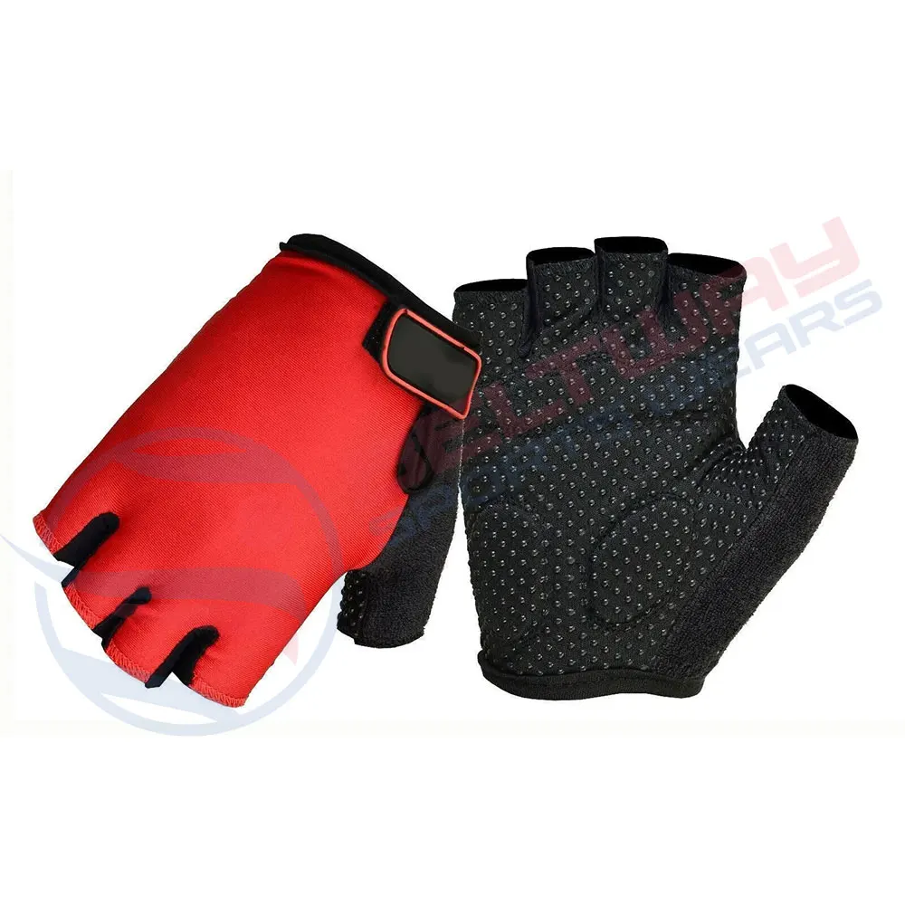 Leather gloves from Pakistan Professional High Quality Genuine Leather Cycling Gloves Blue Multicolor Outdoor Sports