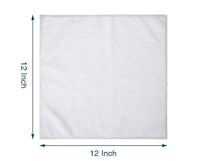 Premium Quality White Microfiber Towels for Cars Lint Free Scratch-Free Highly Absorbent Reusable Cleaning Rags for Car