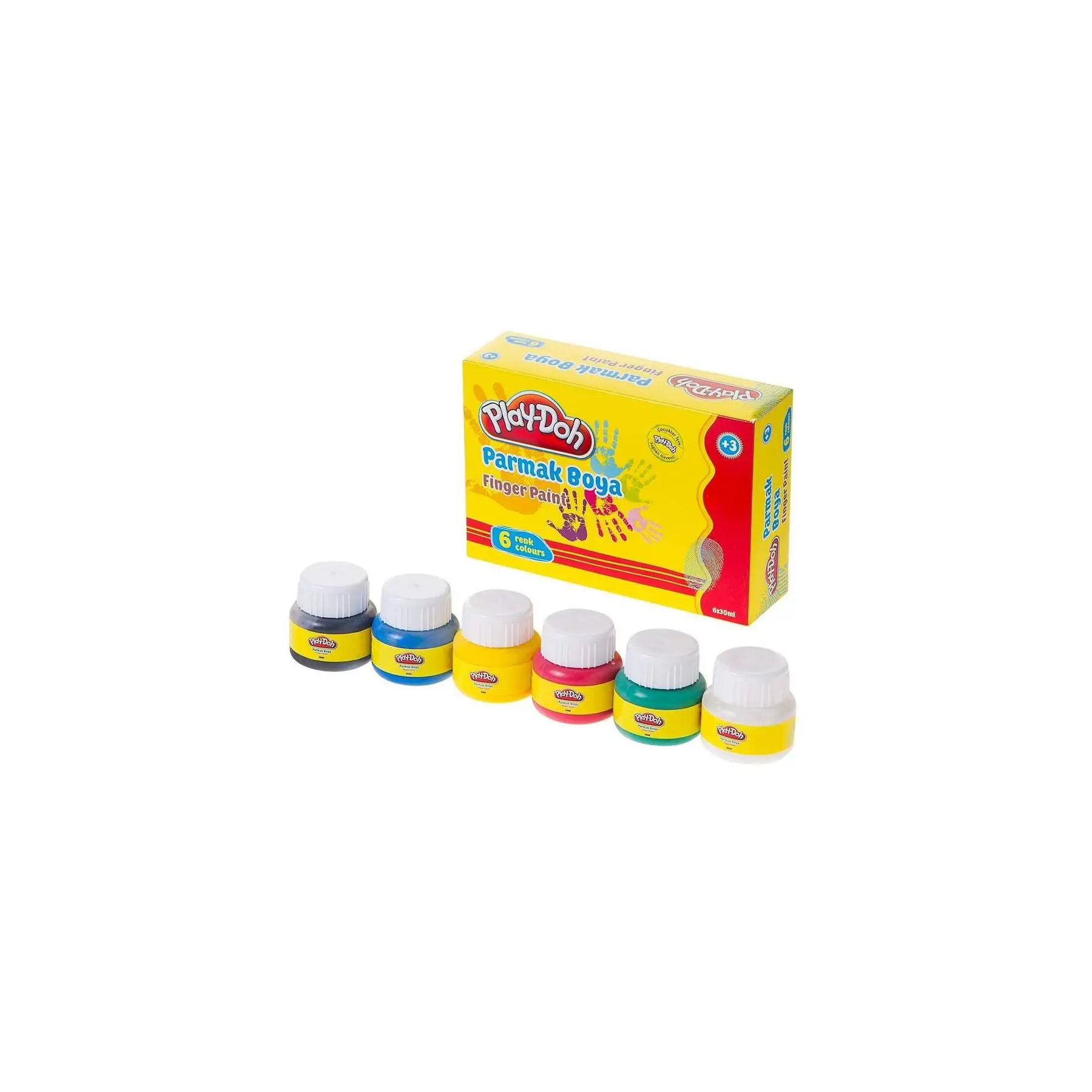 6 видов цветов краска для пальцев Play-doh 30 мл Pr001