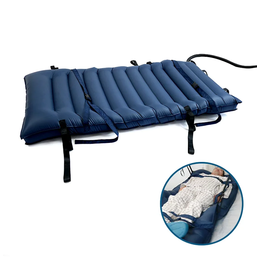Safe patient handling transfer sling mattress with head immobilizer medical breathable slide bed mat SWL 1200 lbs