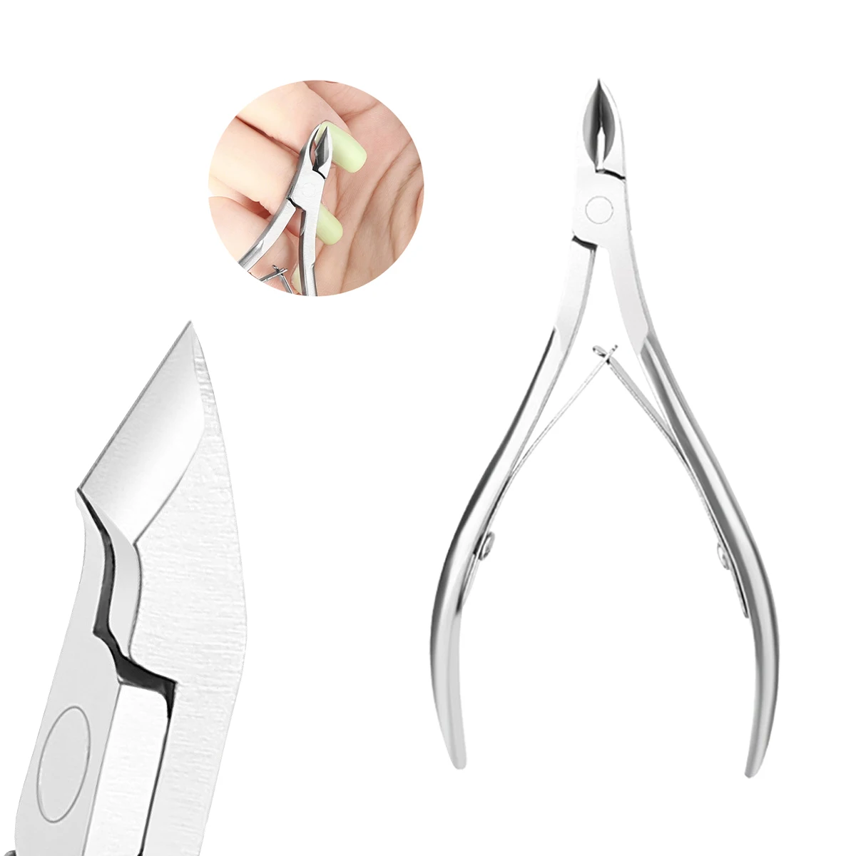 Wholesale Nail Art Manicure Tool Silver Stainless Steel Professional Remover Cuticle Nail Nipper Dead Skin Tools