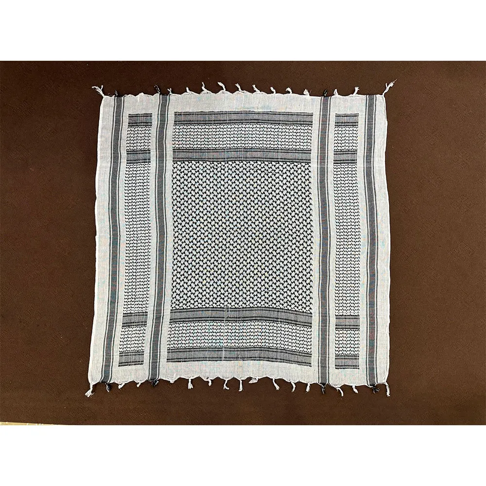 New Design Wholesale Price Top Quality Material Made 100% Cotton Shemagh Desert Scarf Wrap for Men
