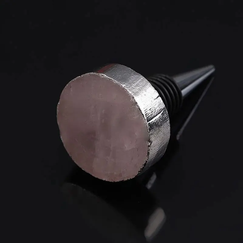 Luxurious Pink Wedding Metal Sparkling Festice Crystal Bottle Cork Wine Stopper Custom