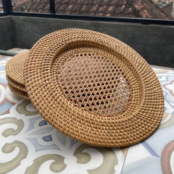 HOT product Rattan  Charger Plates/Rattan Placemat/Rattan coaster