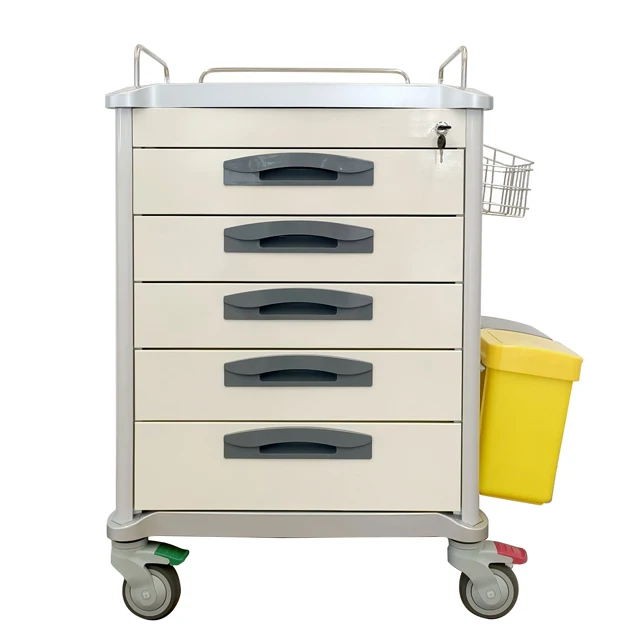 Multipurpose Huge space CE qualified Medical abs medical cart hospital Medicine trolley