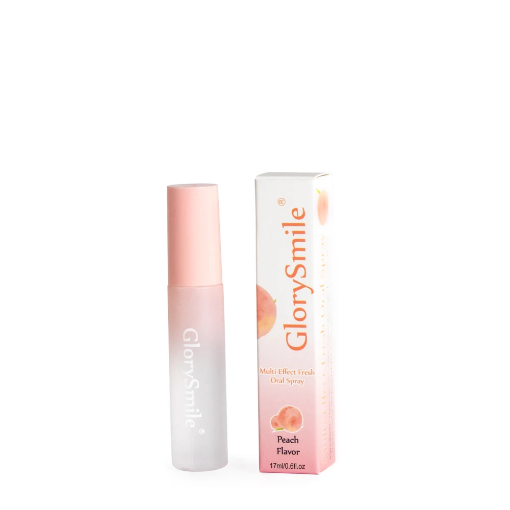 Private Label Fresh Breath Peach Fruit Flavor Mouthwash Travel Size Oral Spray 17ml