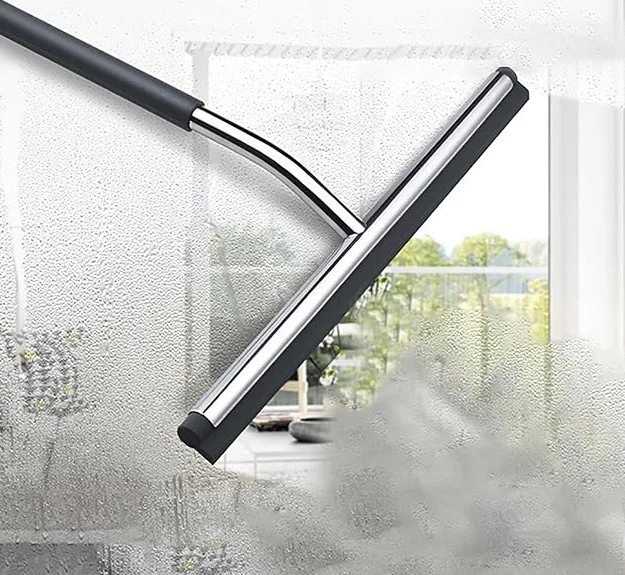 grey Window Glass Wiper Shower Squeegee Factory Stainless Steel with silicone handle