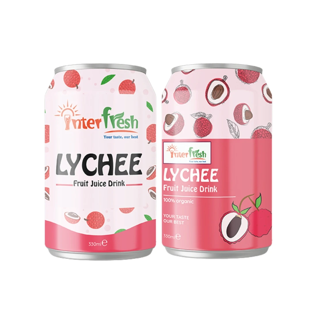 10.8 fl oz Original 100% Fruit Juice Canned Health Lychee with Pulp New Design Natural Flavored Puree Dried Style Beverages