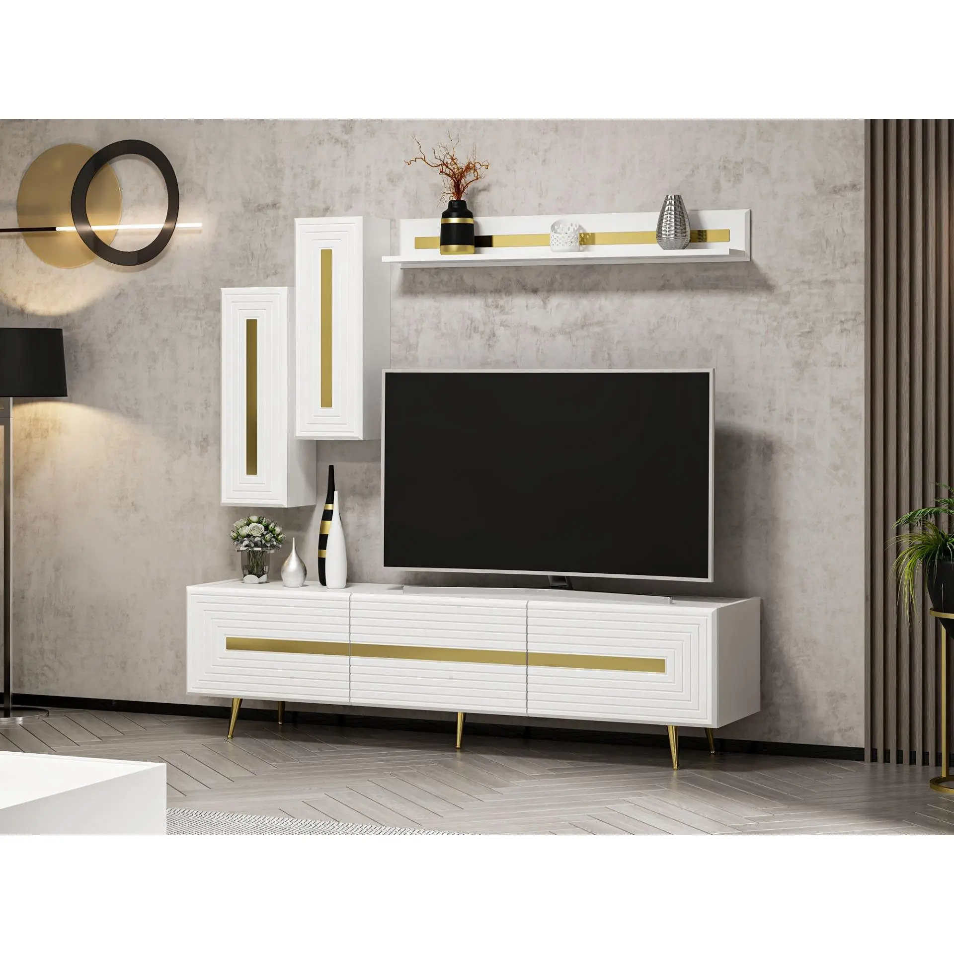 JOSE TV SET (Tv Unit + Top Module) - White