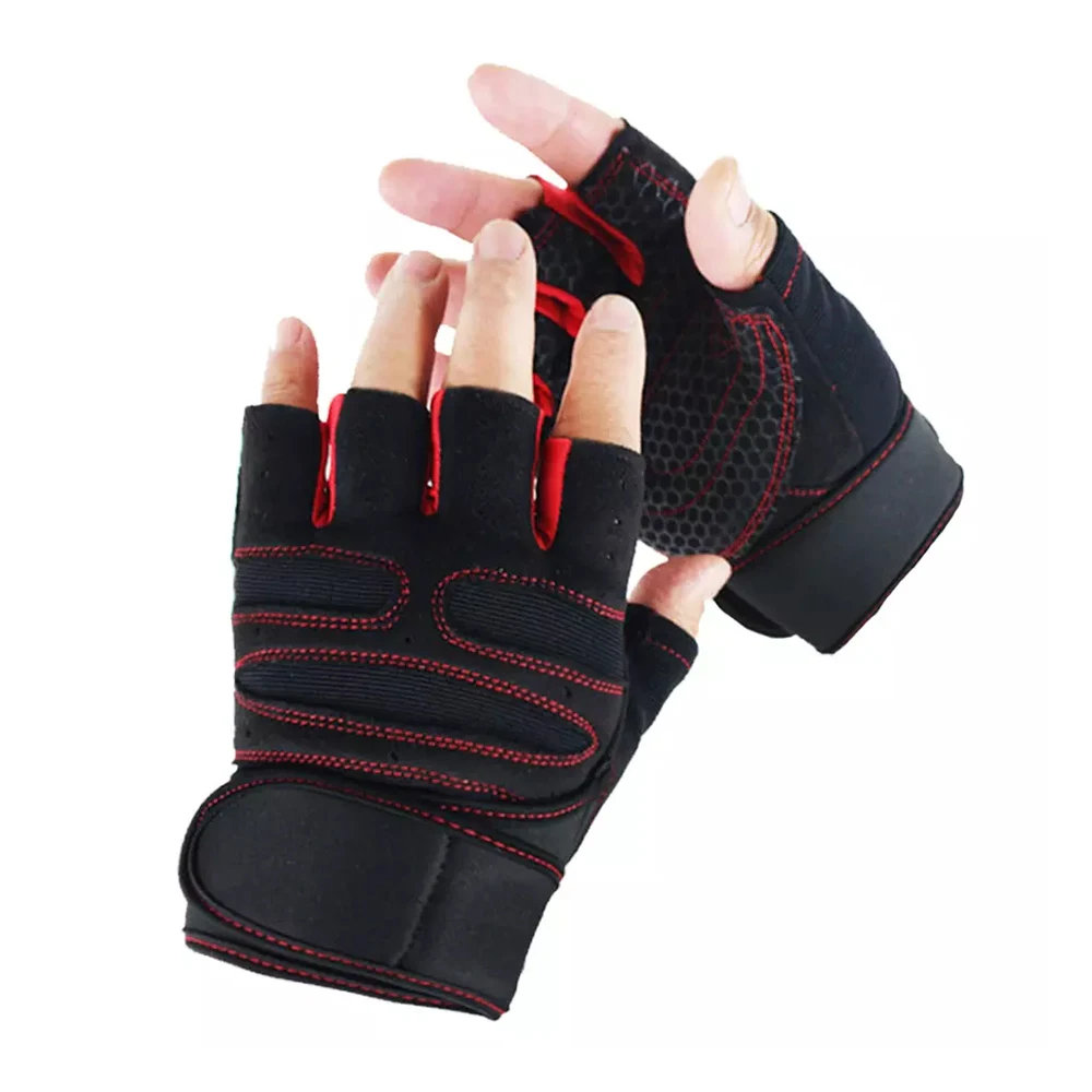 Wholesale Customized Gym Fitness Neoprene Rubber Gym Gloves Weight Lifting Palm Protection Fitness Gloves Green