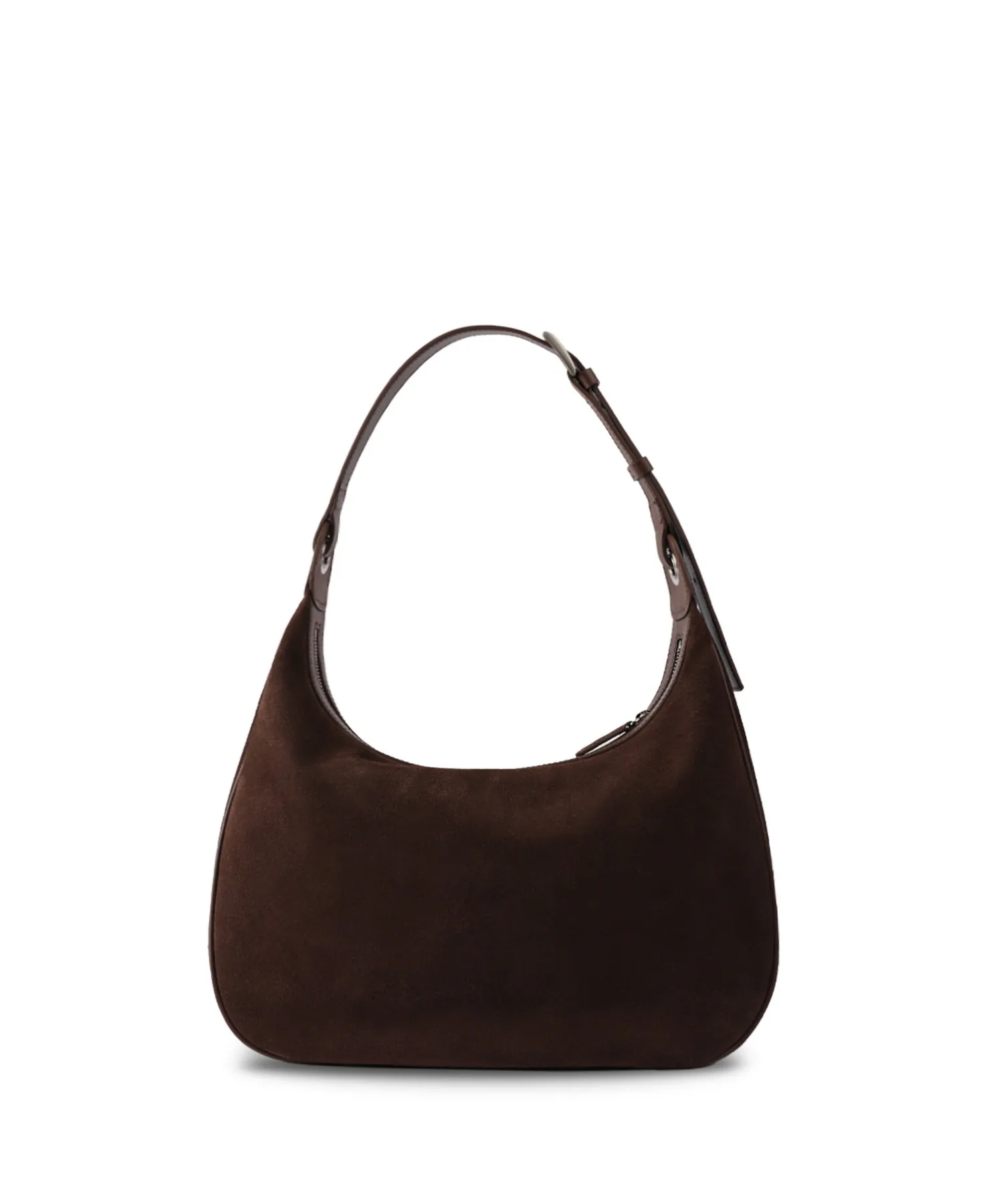 APOA Twin Hobo Bag Dark Choco Brown Suede ONE SIZE Korean fashion Trending products 2024 new arrivals wholesale clothes