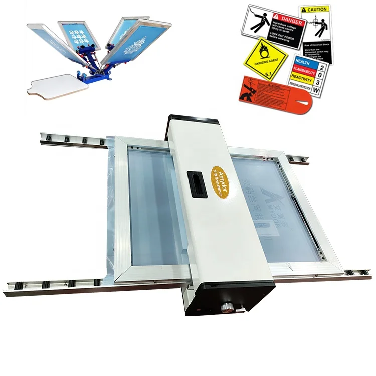 No Need Film Amydor 550A Digital Silk Screen Plate Printing Machine for Electricity Logo Safe Label