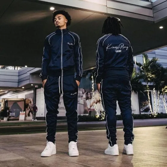 Plus Size Slim Fit Custom Logo Cheap Prices Men Reflective Tracksuits Factory Direct Sales Sports Streetwear Tracksuits