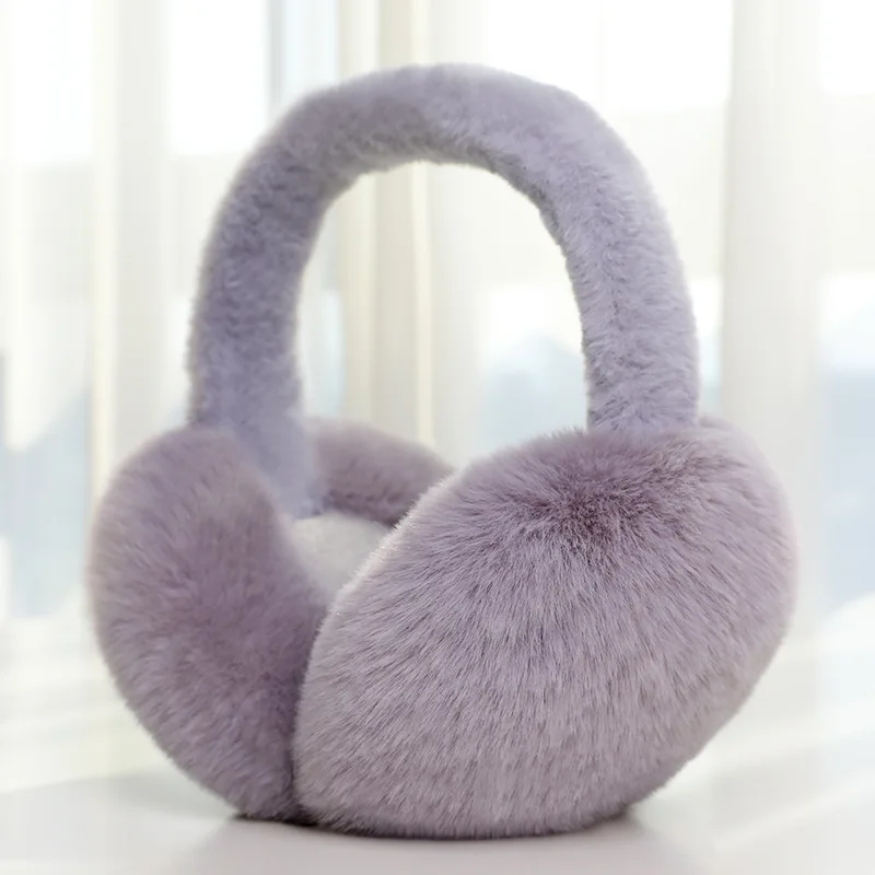 Soft Plush Warmer Ear Muffs Cover Color Fashion Winter Fluffy Warm Adult Earmuffs