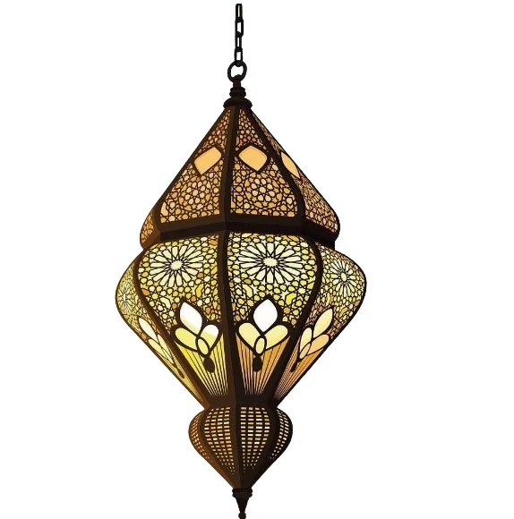 Gold Polished Metal Arabic Moroccan Hanging Lamp Modern Designer Hanging Lights for Home Decoration at Lowest Price From India