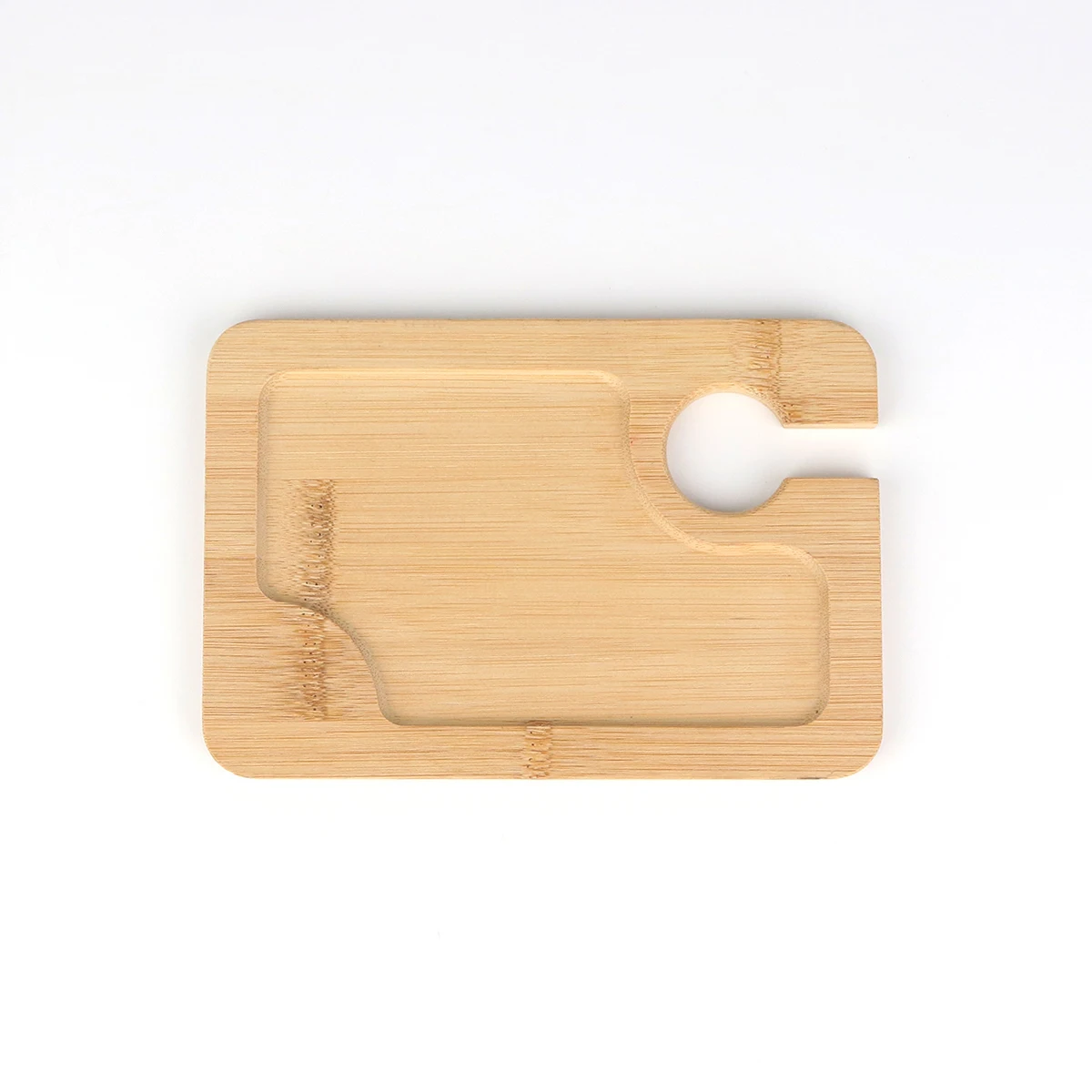 Wholesale Bamboo Wooden Wine And Snack Appetizer Plate,Party Service tray With Wine Glass Holder