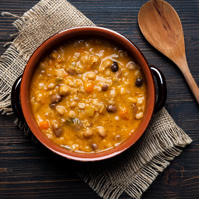 Made In Italy Your Brand Customizable for Private Label Legume and cereal Soup in paper carton brick 12x500ml 16,9oz