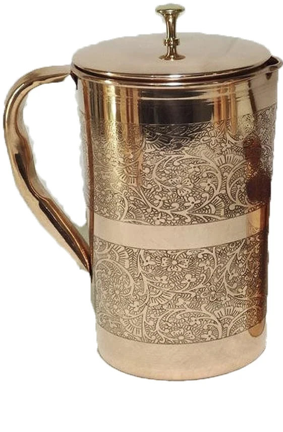 Pure & Natural Hammered Copper Vessel Hot Selling Handmade Best Quality Ayurveda Copper Pitcher At Affordable Price