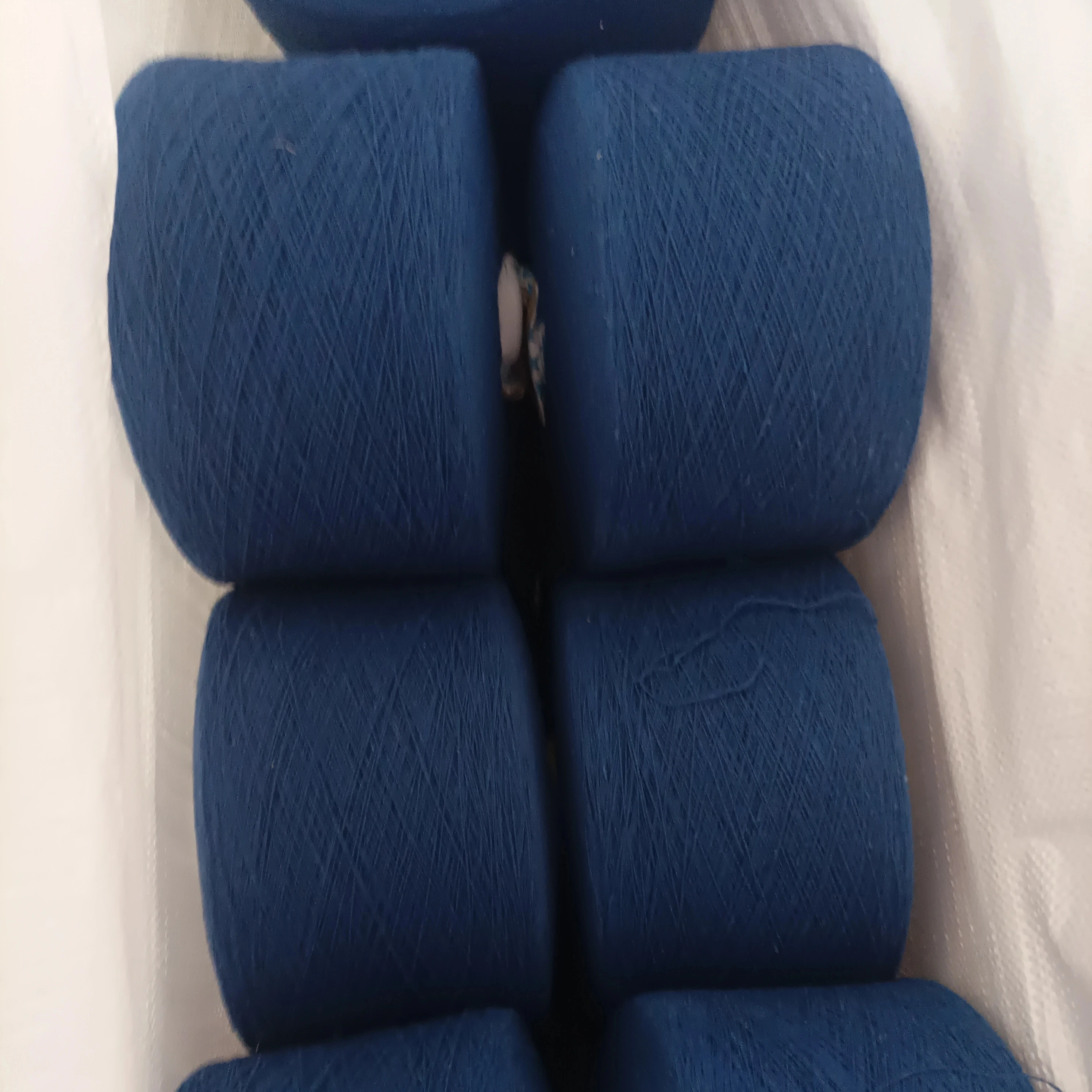 OPEN END(OE) YARN ECO FRIENDLY NE 4/1 - 40/1 RECYCLED POLY COTTON BLEND YARN FOR KNITTING AND WEAVING FOR FABRIC SOCKS CARPET