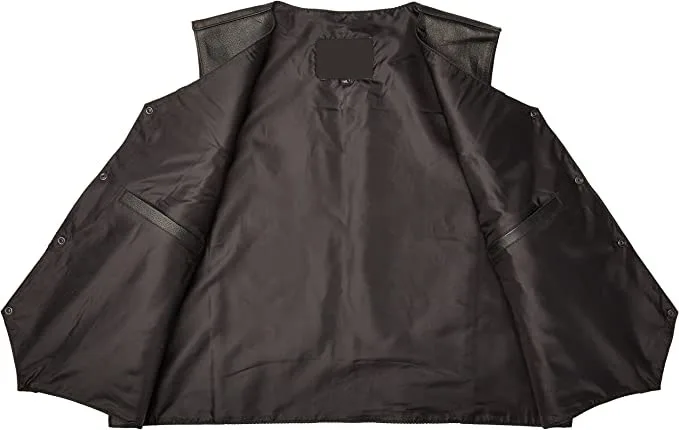 Men Classical Vintage Motorbike Sleeveless Leather Cowboy Hip Hop Classical Fashion Leather Vest for men