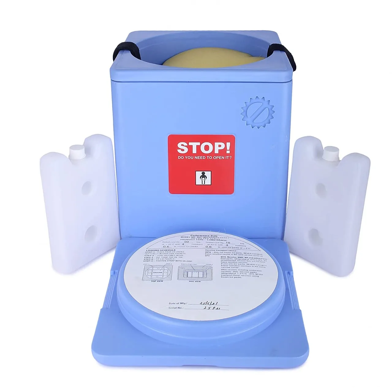 Premium large Capacity 1.40 ltr with 4 Ice packs ice Box vaccine carrier biomedical material ice box