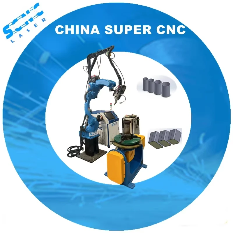 Jinan Supercnc U type 2 axis Automatic servo turntable rotary Table robotic welding positioners