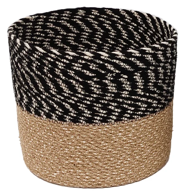 Jute Rope Round Cylinder Basket New Product of  2024 100% Organic Eco Friendly  Natural Fiber Manufacture In Bangladesh