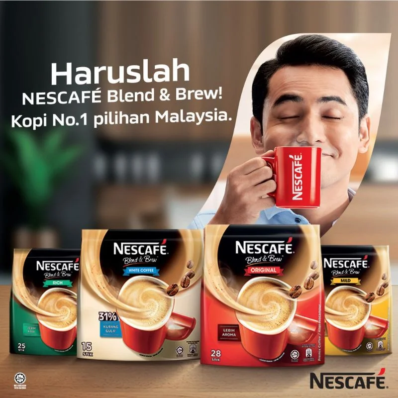 Instant 3 in 1 Rich Coffee Original Mild and Rich Taste Freshly Brewed Made with Robusta Coffee Beans