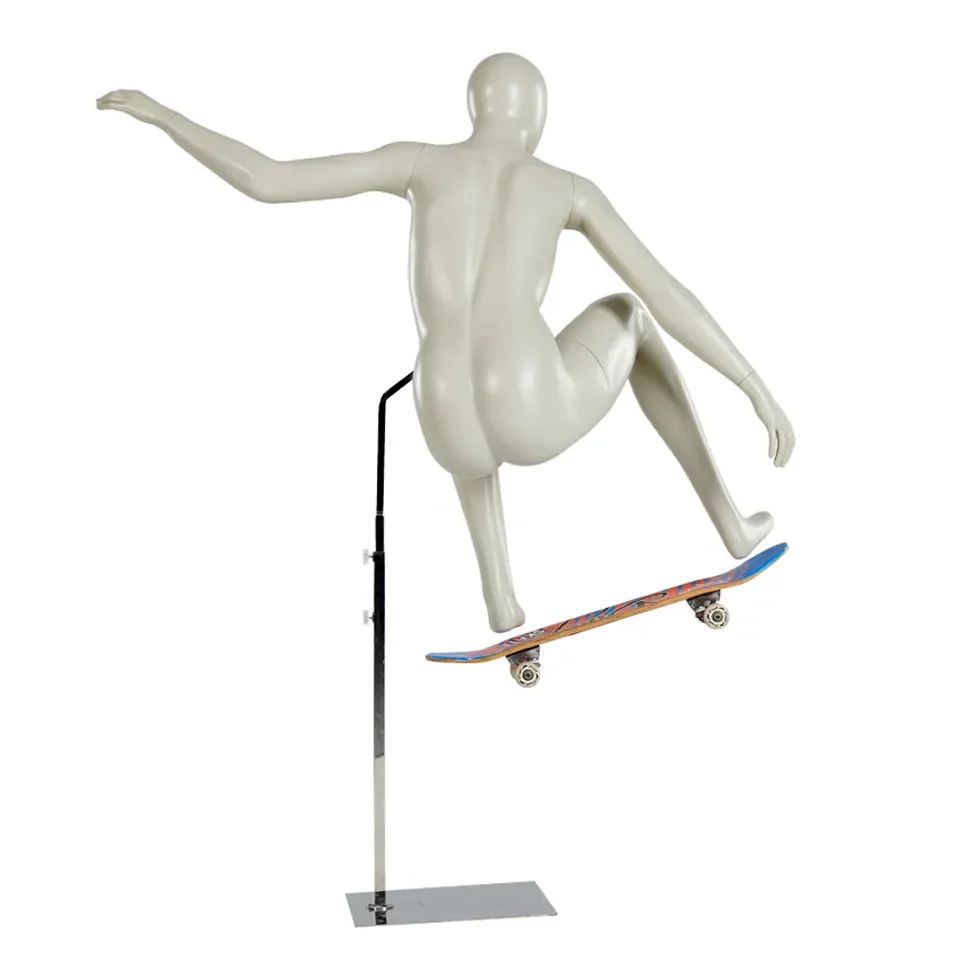 Black White Sports Muscle Mannequin Male Female Running Model Muscle Sports Full Body Dummy Model