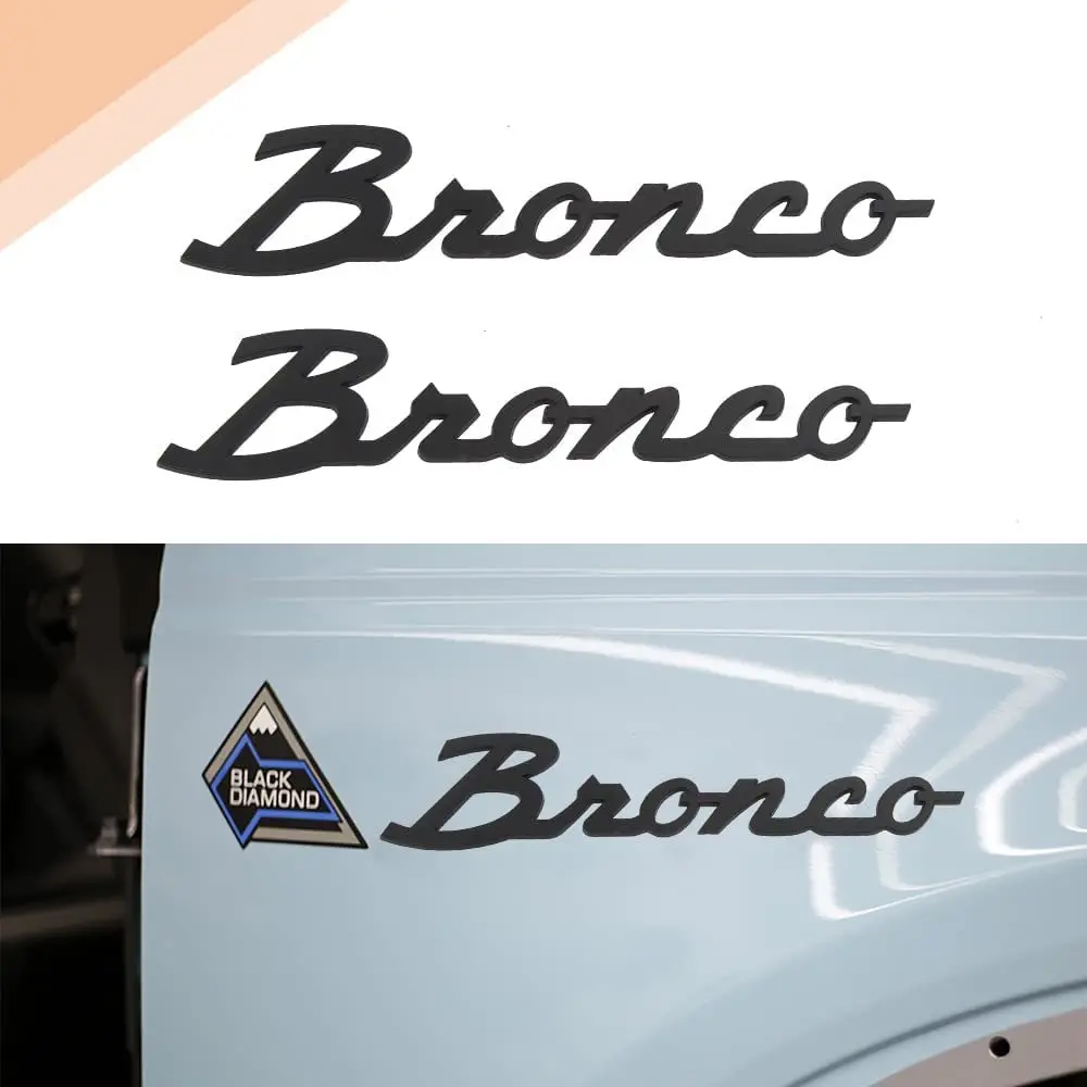 Car Exterior Accessories 3D Nameplate Car Logo Sticker  Decals Emblems For Ford Bronco Sport 2021 2022