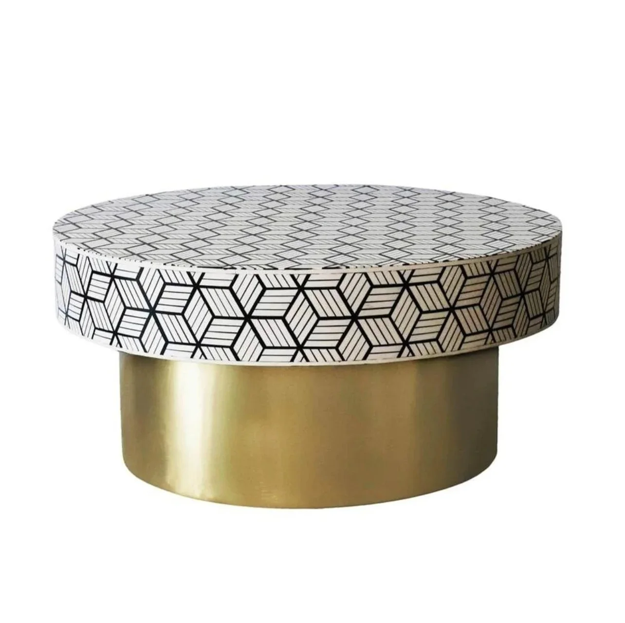 Traditional  Quality Wooden Round Bone Inlaid Living Room Furniture Tables for Sale from Indian Manufacturer