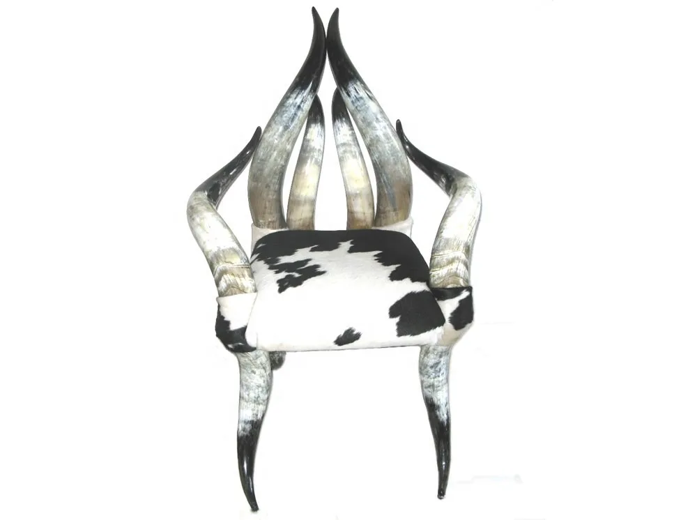 Natural Buffalo Ox Horn Chair High Designable and Antic Strong Natural Polished Buffalo Ox Horn Chair For Home Decor