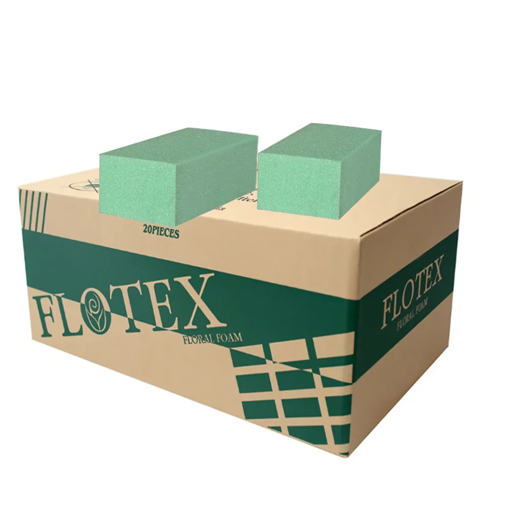 Наиболее предпочтительный высококачественный пенопласт из фенольной смолы, сухой цветочный пенопласт, кирпич среднего размера в зеленом цвете для похоронного декора