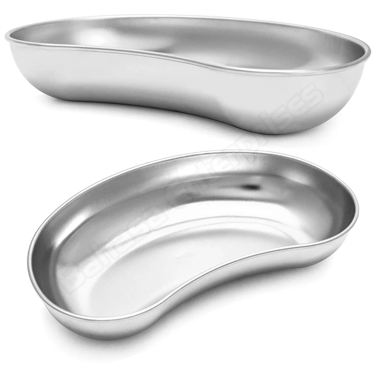 4 Pcs Kidney Tray 12,10,8,6 inch Stainless Steel Emesis Basin Kidney Shaped Emesis Bowl Reusable Metal Kidney Dish